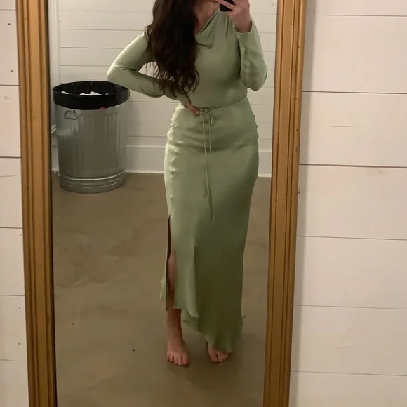 Bec + Bridge, Bec & Bridge Moon Dance Long Sleeve Maxi Dress in Sage Bec + Bridge, Bec & Bridge Moon Dance Long Sleeve Maxi Dress in Sage